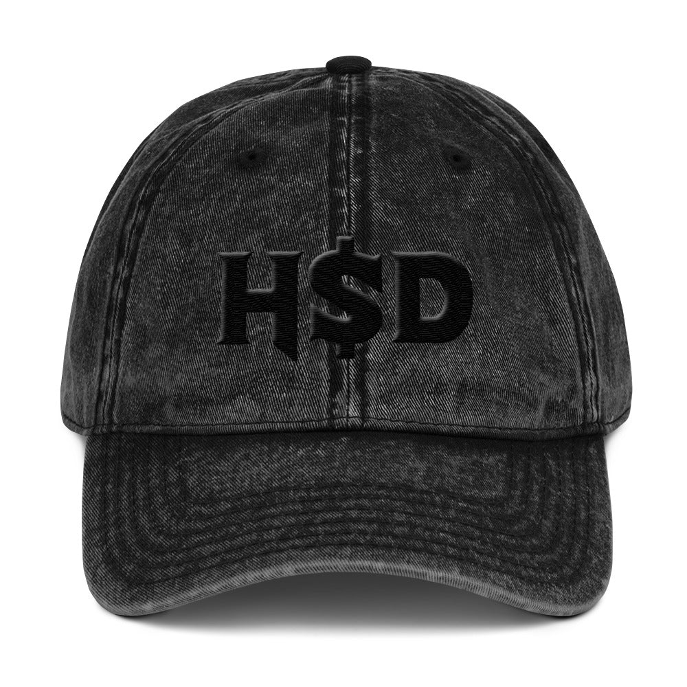 'HSD Monie' Vintage Cotton Twill Cap - Streetwear, Accessory - Merchandise, Hella Sexy Dope - HSD, Hella Sexy Dope - Hella Sexy Dope