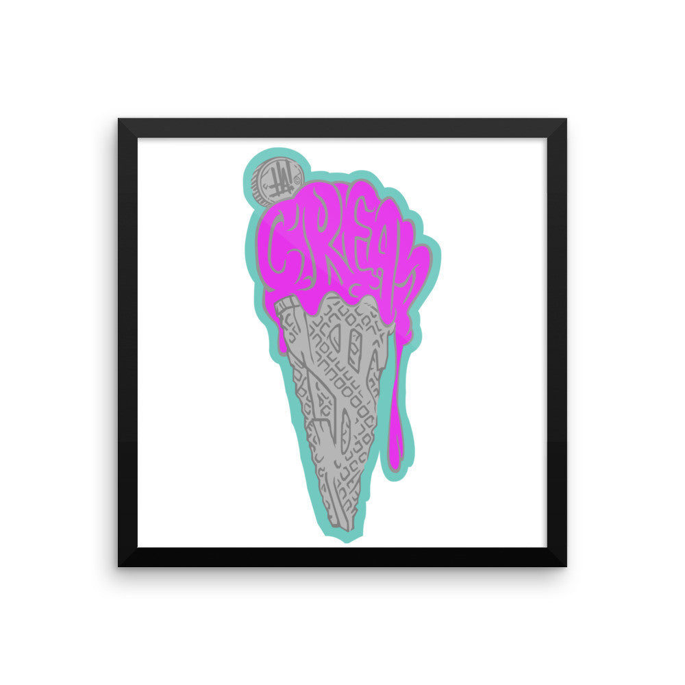 'CREAME' Framed poster - Streetwear, Print - Merchandise, Hella Sexy Dope - HSD, Hella Sexy Dope - Hella Sexy Dope