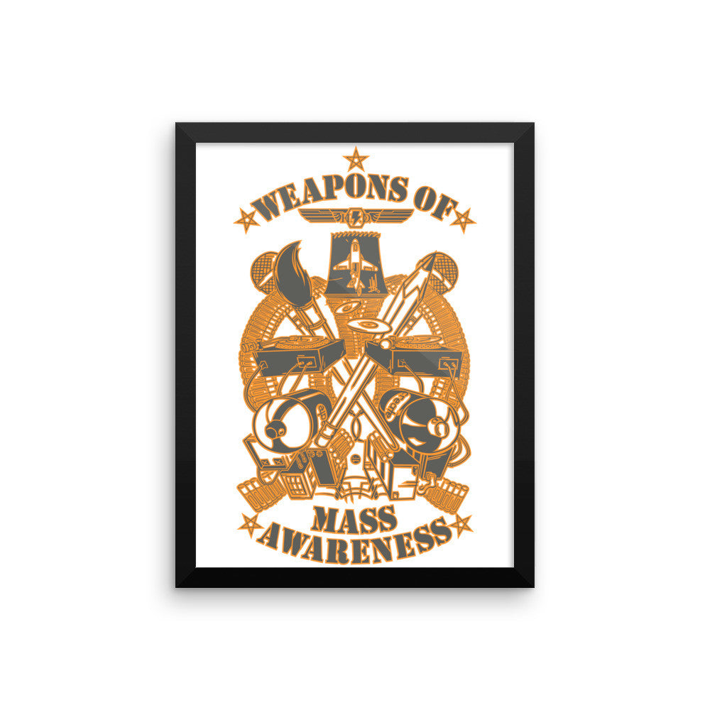 'Weapons of Mass Awareness' Framed poster - Streetwear, Print - Merchandise, Hella Sexy Dope - HSD, Hella Sexy Dope - Hella Sexy Dope