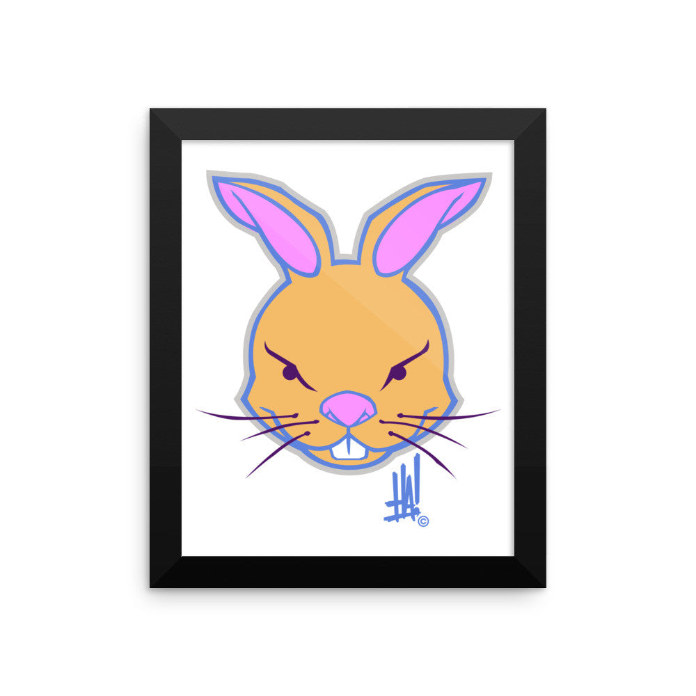 'RabbitBRAND' Framed poster - Streetwear, Print - Merchandise, Hella Sexy Dope - HSD, Hella Sexy Dope - Hella Sexy Dope