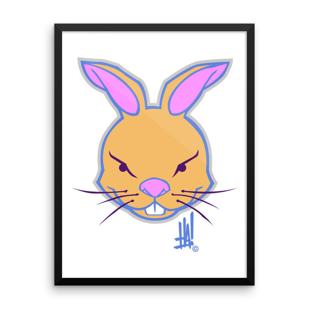 'RabbitBRAND' Framed poster - Streetwear, Print - Merchandise, Hella Sexy Dope - HSD, Hella Sexy Dope - Hella Sexy Dope