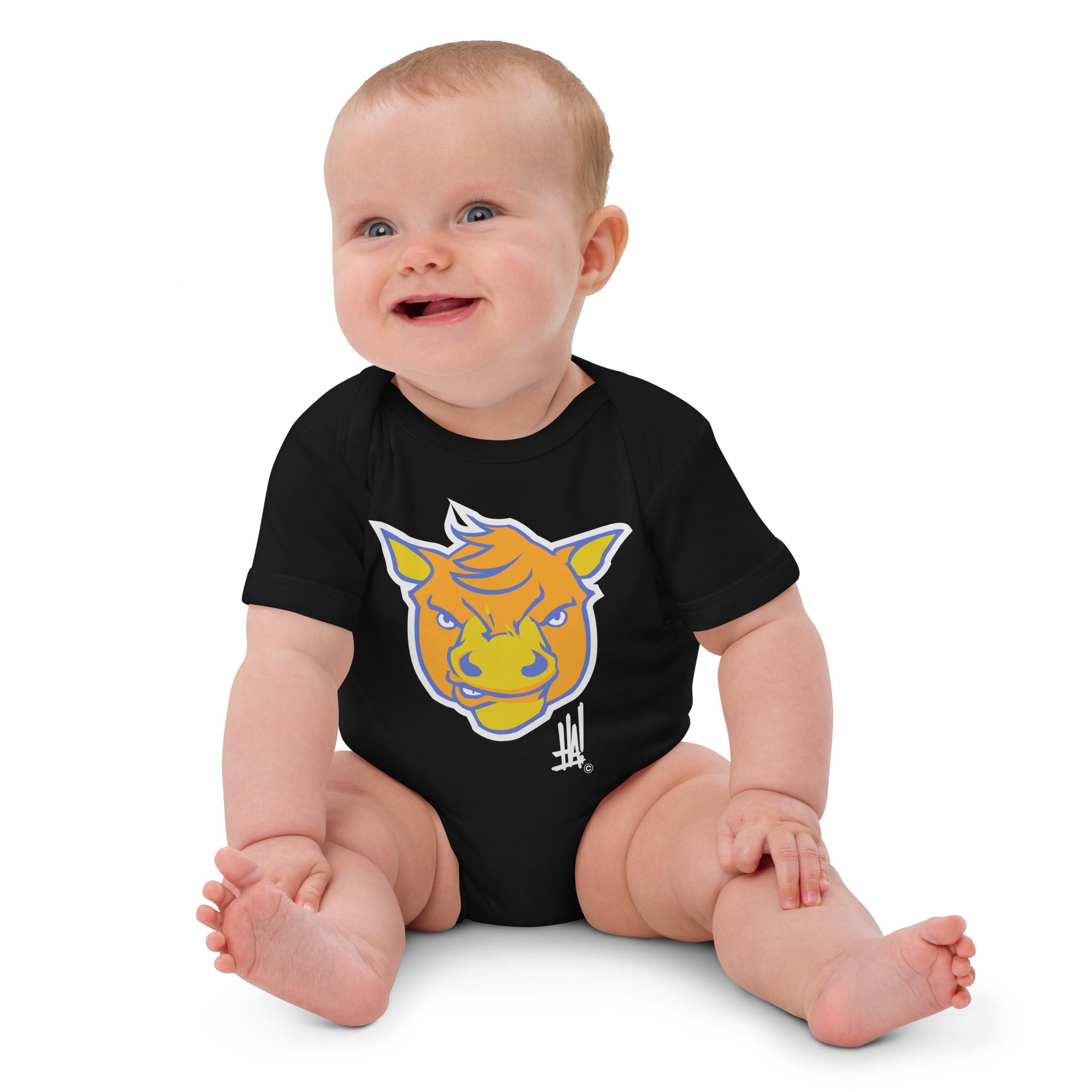 'HorseBRAND' Organic Cotton Baby Bodysuit