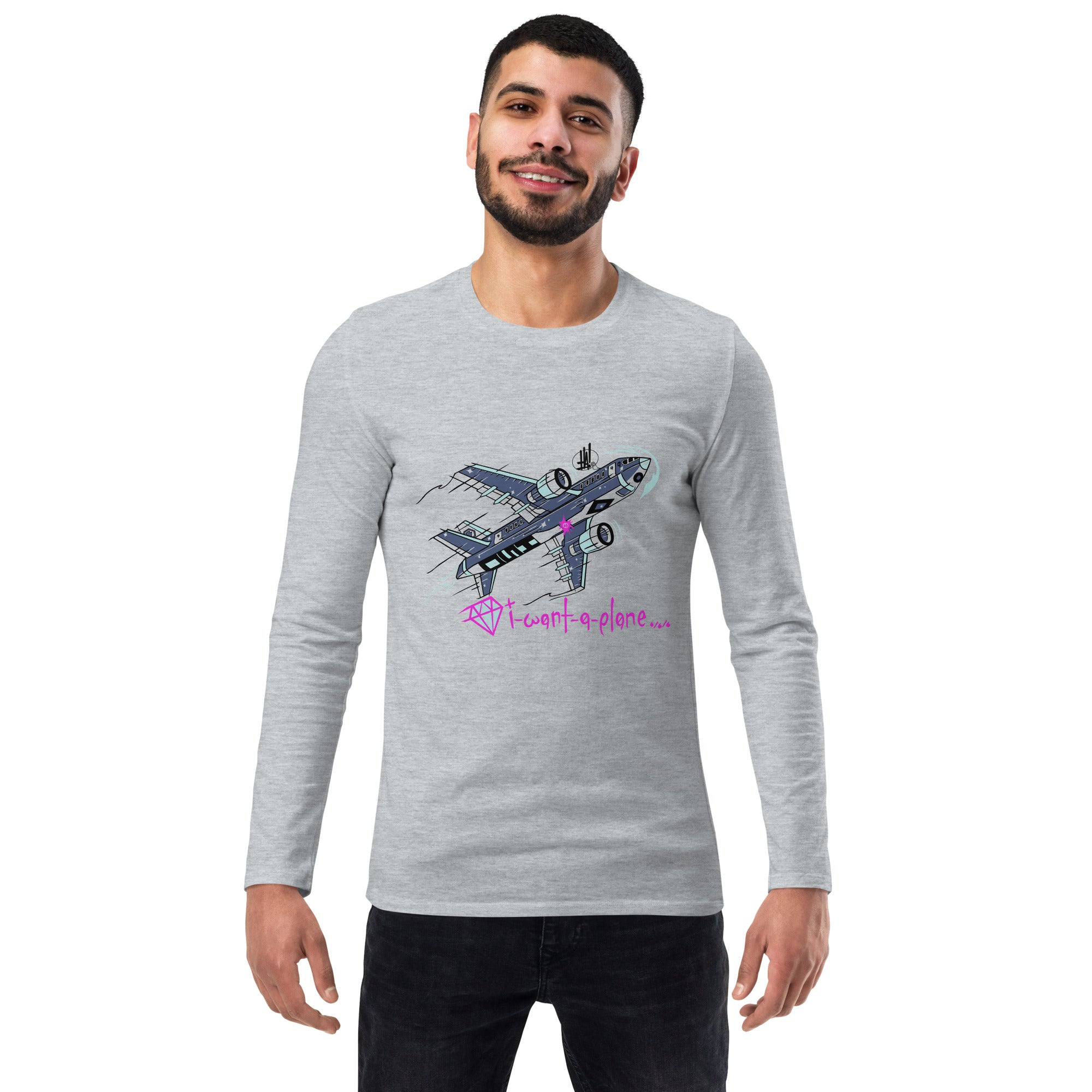 'I Want A Plane' Unisex Fashion Long-Sleeve Shirt