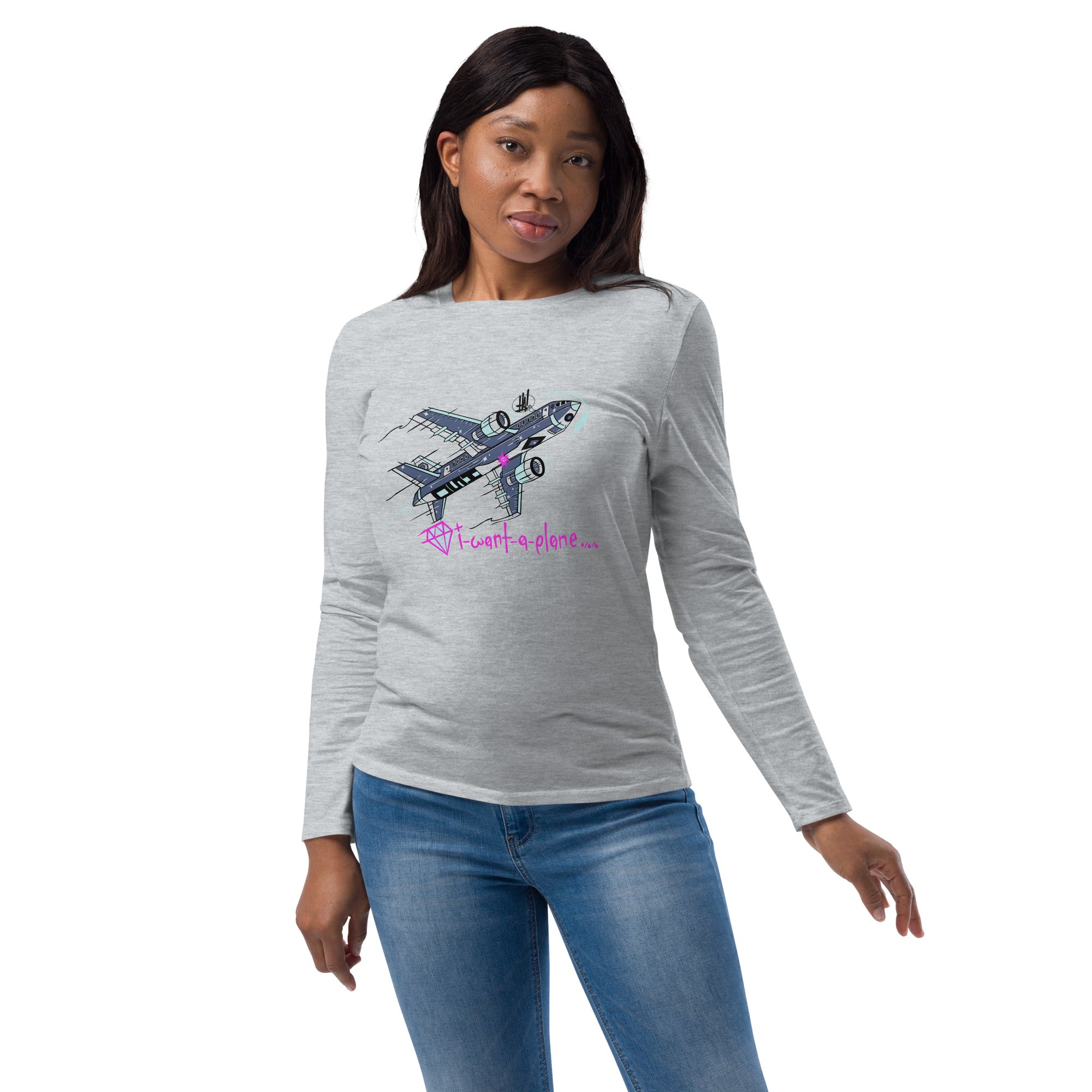 'I Want A Plane' Unisex Fashion Long-Sleeve Shirt