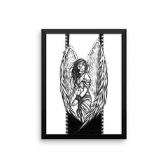 'Fallen Angel' Framed photo paper poster - Streetwear, Print - Merchandise, Hella Sexy Dope - HSD, Hella Sexy Dope - Hella Sexy Dope