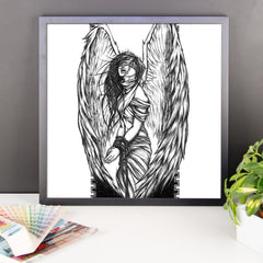 'Fallen Angel' Framed photo paper poster - Streetwear, Print - Merchandise, Hella Sexy Dope - HSD, Hella Sexy Dope - Hella Sexy Dope