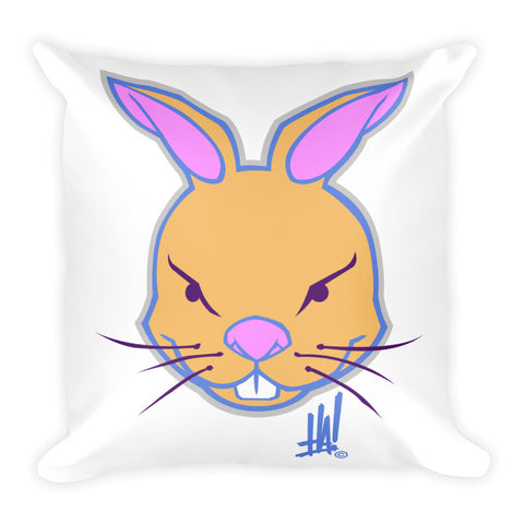 'RabbitBRAND' Square Pillow - Streetwear, Home - Merchandise, Hella Sexy Dope - HSD, Hella Sexy Dope - Hella Sexy Dope
