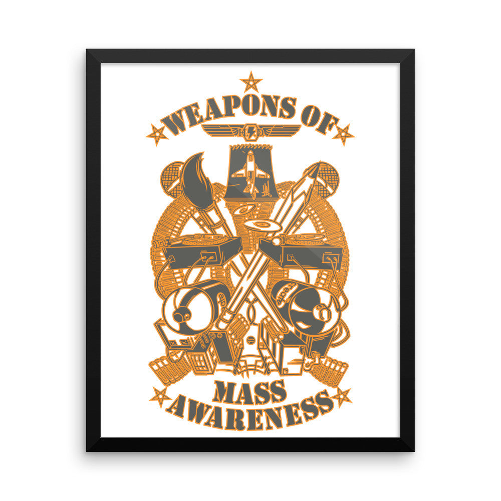 'Weapons of Mass Awareness' Framed poster - Streetwear, Print - Merchandise, Hella Sexy Dope - HSD, Hella Sexy Dope - Hella Sexy Dope